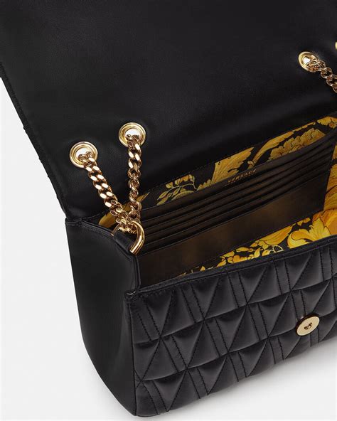 versace virtus bucket bag|versace black label purses.